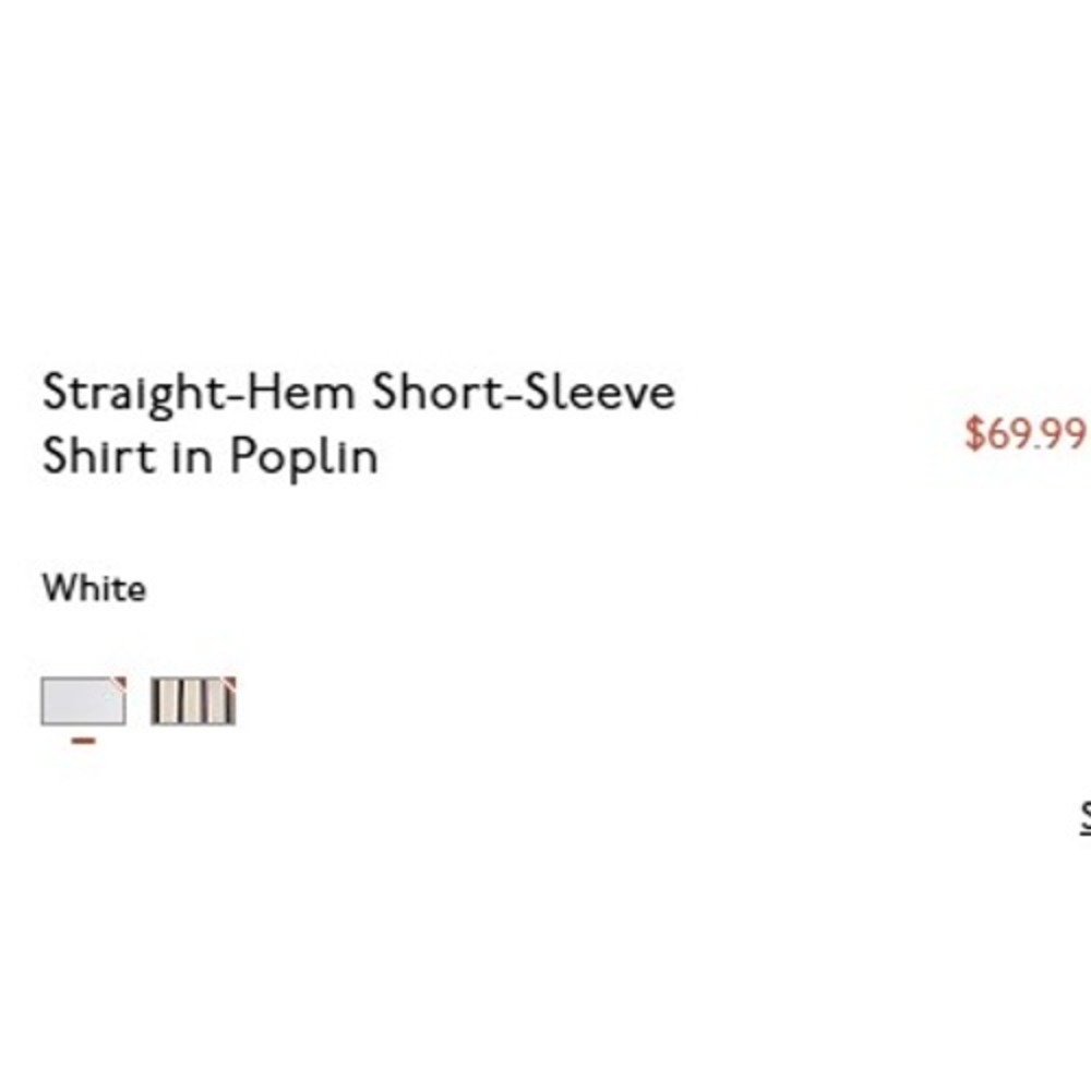 Madewell Top Medium White Straight Hem Short Sleeve Shirt in Poplin Button NZ454 - Picture 2 of 11